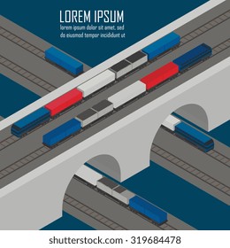 Railway depots. Warehouse railway process cargo transportation.