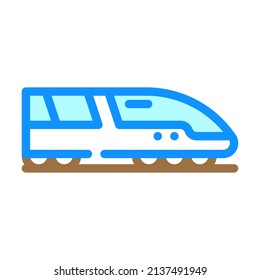 railway electric color icon vector. railway electric sign. isolated symbol illustration