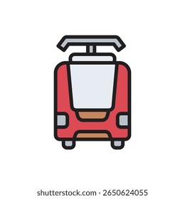 Railway Electric Train Icon Vector Illustration