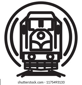 Railway Engineering Project Icon as EPS 10 File
