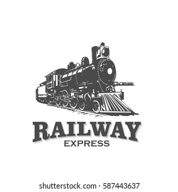 Railway Express Train Vintage Logo