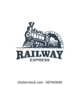 Railway Express Train Vintage Logo