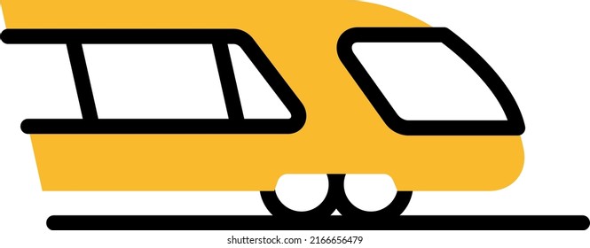 Railway fast train, illustration, vector on a white background.