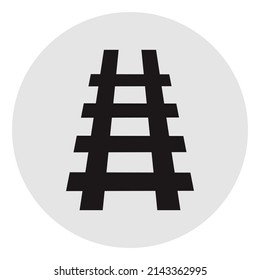 Railway flat icon isolated on rounded background