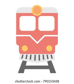 Railway Freight Flat Colored Icon
