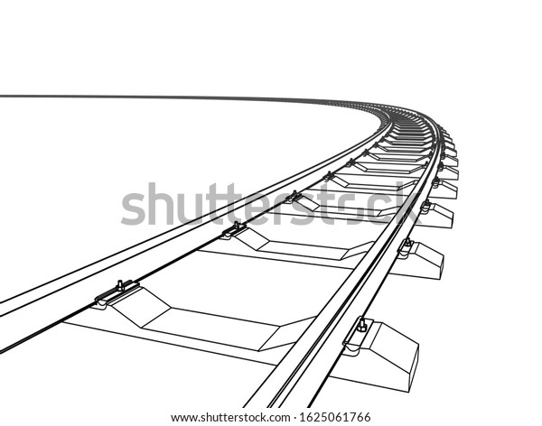 Track draw. Железная дорога на прозрачном фоне. Железная дорога на белом фоне. ЖД пути рисунок. Железнодорожные пути вектор.