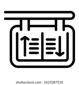 Railway graphic icon. Outline railway graphic vector icon for web design isolated on white background