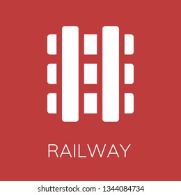 Railway icon. Editable  Railway icon for web or mobile.
