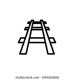 Railway icon. Element of navigation for mobile concept and web apps. Thin line Railway icon can be used for web and mobile on white background