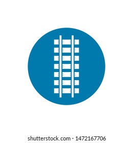 Railway icon flat. Illustration isolated vector sign symbol