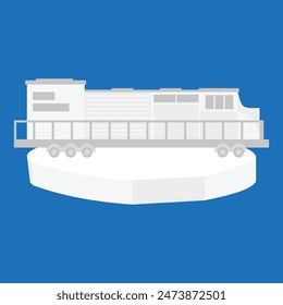 Railway icon. Flat illustration of railway vector icon for web design