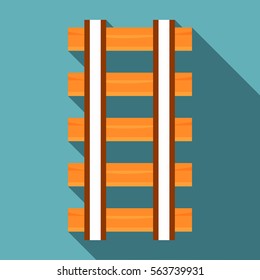 Railway icon. Flat illustration of railway vector icon for web design