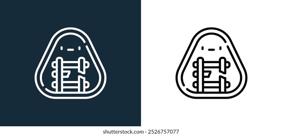 Icono de Vector lineal de contorno de ferrocarril de colección de peligro para App móviles, Web y UI.