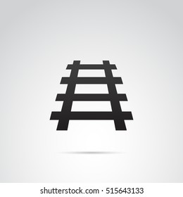 Railway icon isolated on white background. Vector art.