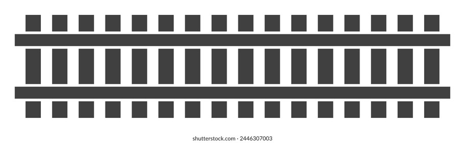 Icono de ferrocarril sobre fondo blanco.