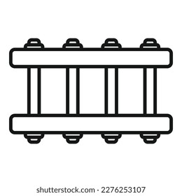 Railway icon outline vector. Train platform. Metro subway