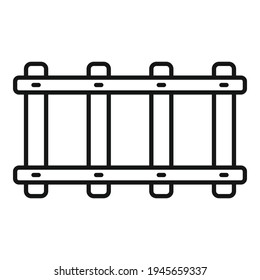 Icono de ferrocarril. Esquema Icono del vector del ferrocarril para el diseño web aislado en fondo blanco