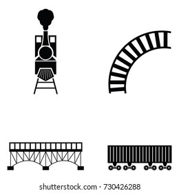 railway icon set
