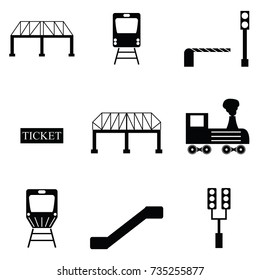 railway icon set