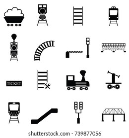 railway icon set