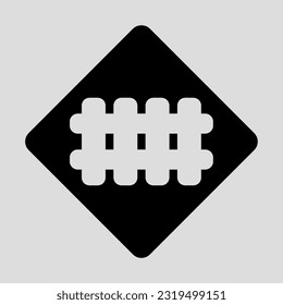 Railway icon in solid style, use for website mobile app presentation