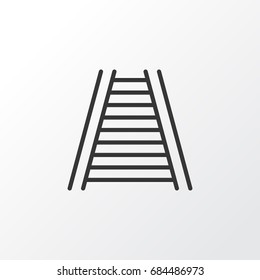 Railway Icon Symbol. Premium Quality Isolated Railroad Element In Trendy Style.