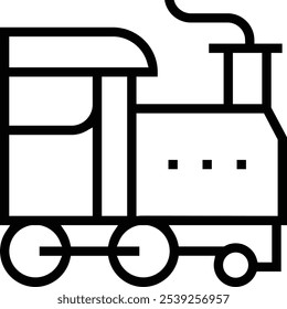 railway icon. Thin linear style design isolated on white background
