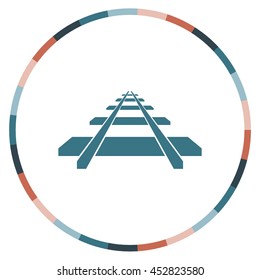 Railway icon, vector design