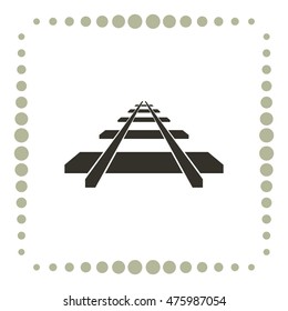 Railway icon, vector design