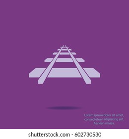 Railway icon, vector design