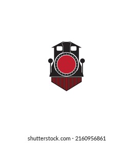 Fondo del diseño del logotipo de la ilustración del vector del icono del ferrocarril.