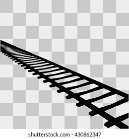 Railway Icon Vector sign on transparent