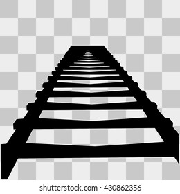 Railway Icon Vector sign on transparent