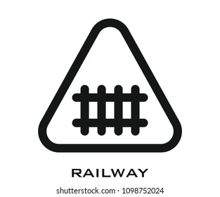 Railway icon vector signs