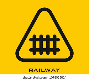 Railway icon vector subway