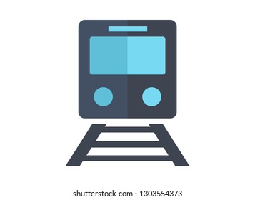 railway icon - vector train - rail station - transportation icon - Vector