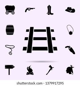 Railway icon. wild west material icons universal set for web and mobile