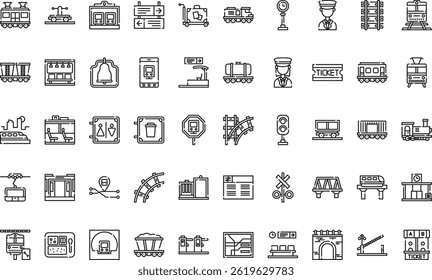 Railway icons Simple vector icon. Illustration symbol design template for web mobile UI element. 
