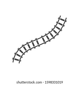 Railway illustration vector flat design