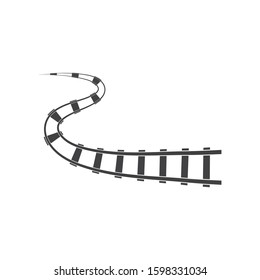 Railway illustration vector flat design