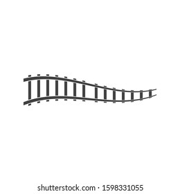 Railway illustration vector flat design