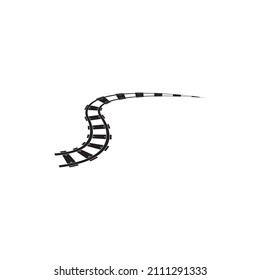 Diseño plano vectorial de ilustración ferroviaria