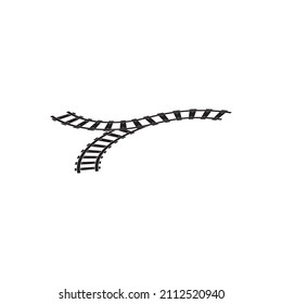 Railway illustration vector flat design