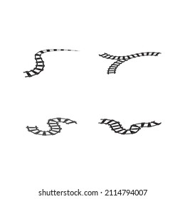 Diseño plano vectorial de ilustración ferroviaria