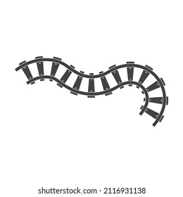 Railway illustration vector flat design
