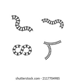 Diseño plano vectorial de ilustración ferroviaria
