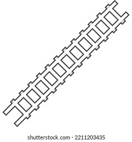 Ferrocarril Ilustración de la ruta del tren vectorial