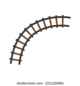 Ferrocarril Ilustración de la ruta del tren vectorial