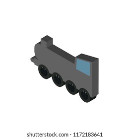 Railway isometric left top view 3D icon