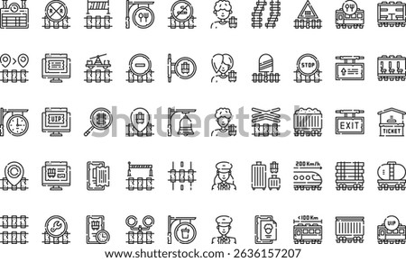 Railway line icons icons Simple vector icon. Illustration symbol design template for web mobile UI element. 